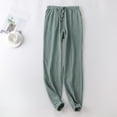 thumbnail image 2 of Xcmzpl Men's Solid Knit Sleep Pant with Pockets and Drawstring Elastic Waist Cinch Bototm Lounge Pants Solid Baggy Loungewear, 2 of 4