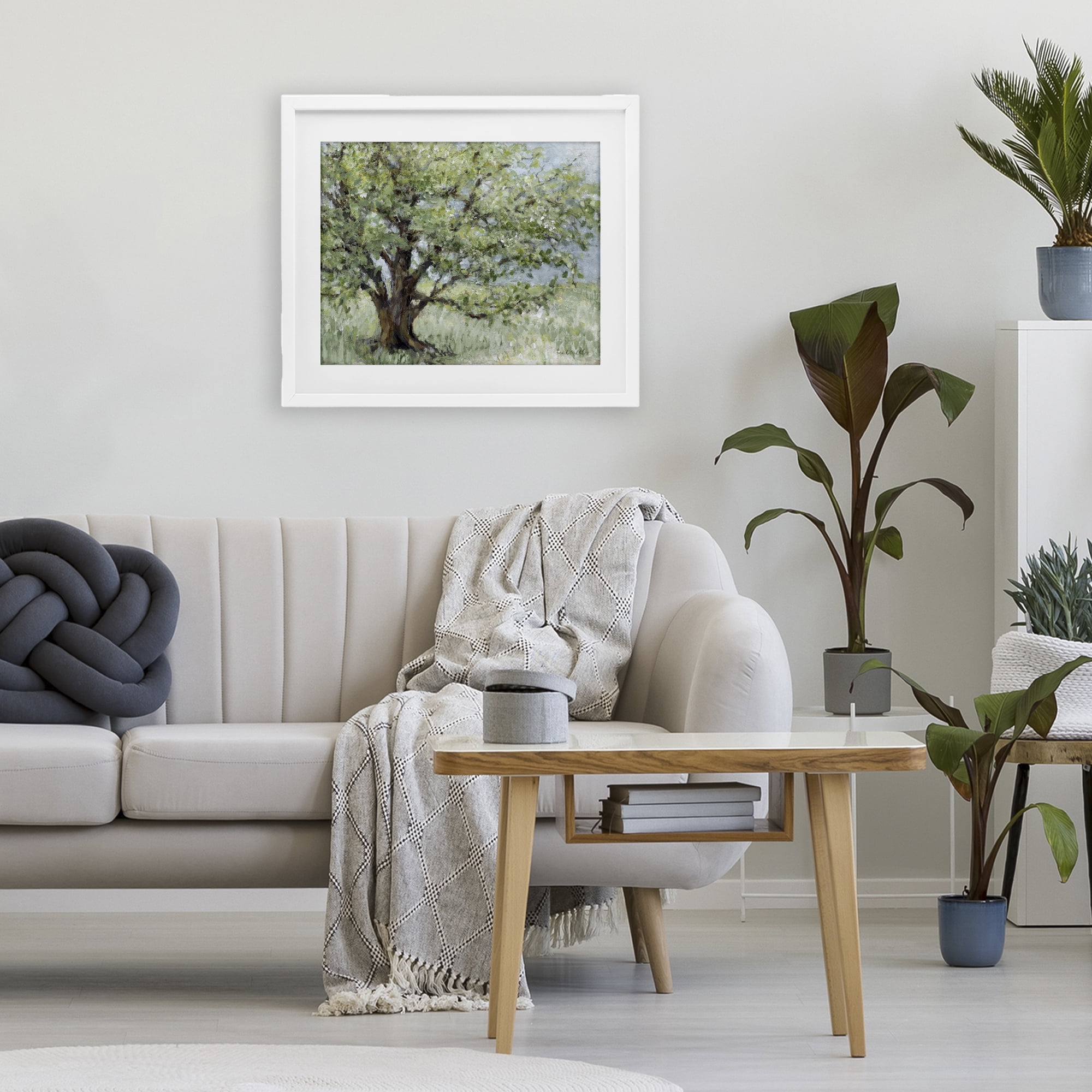 Stupell Industries Summer Oak Splendor Landscape White Framed Print Under Glass, design by Lanie Loreth