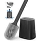 thumbnail image 1 of Cepillo de baño, juego de cepillo de baño de silicona con soporte de pared y de suelo, cabezal de cepillo de limpieza de doble cara, mango largo y recipiente, 1 of 5