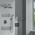 thumbnail image 6 of Antique 2 Shower Functions Shower System Combo Wall Mount Rainfall Shower Head with Handheld Shower Spray, 6 of 9