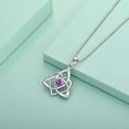 thumbnail image 6 of Starchenie Celtic Knot Necklace for Women 925 Sterling Silver Trinity Love Knot Pendant Birthstones February Amethyst Jewelry, 6 of 7