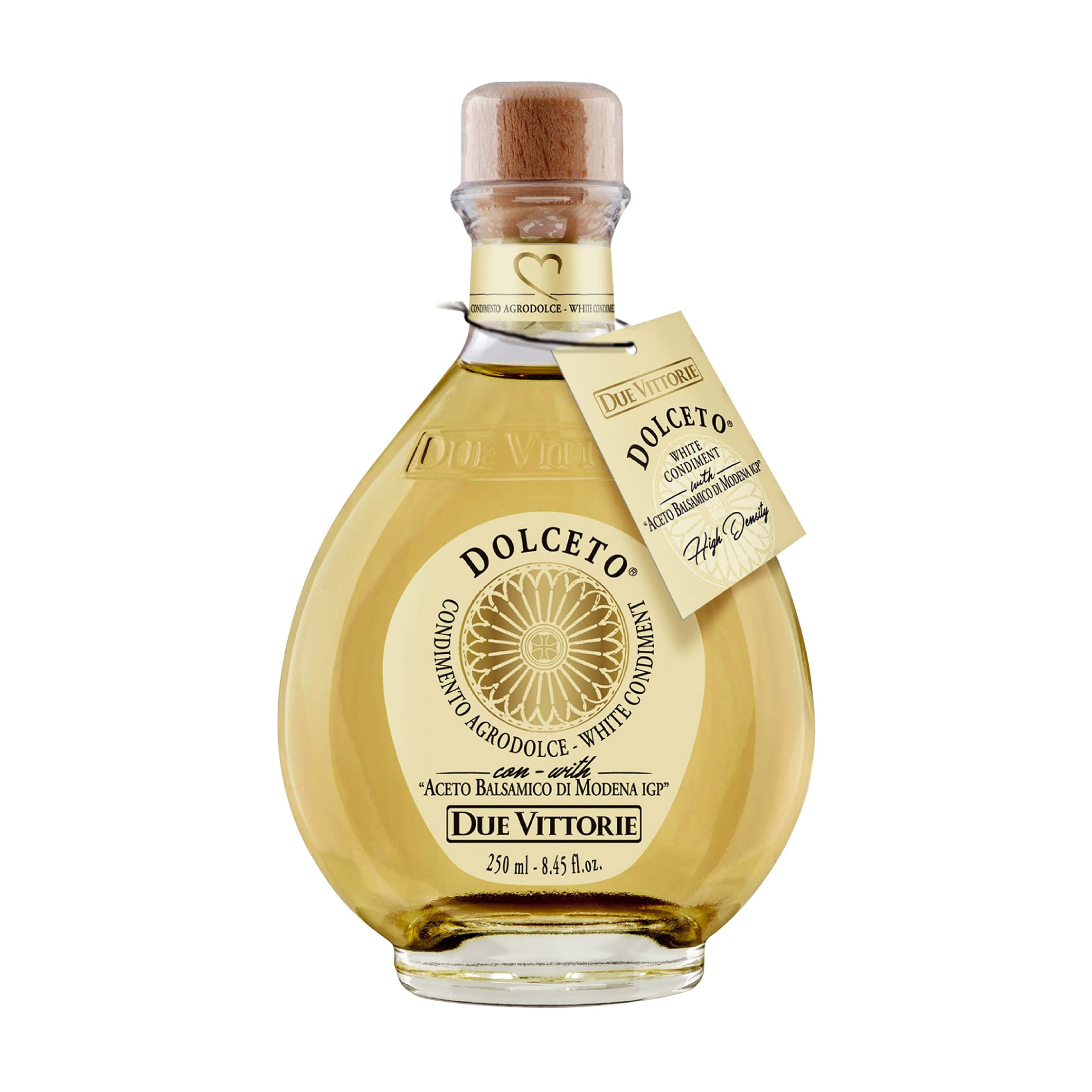 (2 pack) Due Vittorie Dolceto White Balsamic Vinegar Dressing - Made with White and Traditional Balsamic Vinegar - Vinaigrette Dressing 8.45fl oz / 250 ml (Pack of 1)