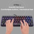 thumbnail image 2 of facefd Clavier Filaire Mini Gaming RGB Rétroéclairé USB pour Ordinateurs Portables Clavier Noir, 2 of 9