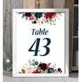 thumbnail image 3 of Darling Souvenir Double Sided Print Floral Table Numbers Wedding Reception Decorative Table Cards-4" x 6" (1 to 50), 3 of 4