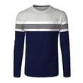 thumbnail image 4 of Tisuna Long Sleeve T-Shirts For Men Lightweight Crew Neck Tops Men Color Blocking Tshirts For Fitness Sports Size Xxxl, 4 of 4