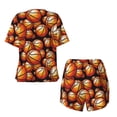 thumbnail image 5 of Naloa Vintage Basketball Women's Short-Sleeved Pajama Set, Loungewear, Summer pajamas, Breathable Cozy - X-Large, 5 of 9