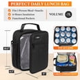 thumbnail image 2 of OPUX Insulated Lunch Box for Kids & Adults, Leakproof Lunch Bag for Boys Girls Men Women, Reusable Soft Cooler Lunchbox for School Work Picnic Travel, Reinforced Handle, Black, 2 of 8