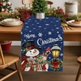 thumbnail image 2 of Table Runner Dresser Scarves 60 Inch Long,Winter Snowman Cardinal Xmas Gift Linen Dining Table Runners, 2 of 9