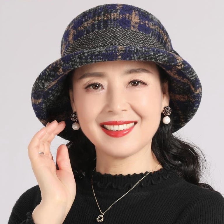 3174 Winter Cloche 100% Wool Bucket Hat Elegant Dress 1920s Vintage Fedora Winter Cloche Bucket Hat for Women Wool Elegant Dress 1920s  main image 4