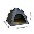 thumbnail image 3 of All Season Pet Tent, Breathable Foldable Cats Dog House with Coolings Mats, 14x14x11in Portable Kitty Puppy Bed for Indoor Outdoor Use, 3 of 6