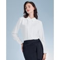 thumbnail image 4 of SPRING SEAON Women's Button Down Shirt Classic Long Sleeve Office Chiffon Blouse, 4 of 4