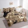 thumbnail image 3 of Homewish Cute Cartoon Rabbit Wild Moose Eagle King Comforter Sheet Set, Reversible Super Cozy Boys Kids Bedding, 7-Piece, 3 of 8