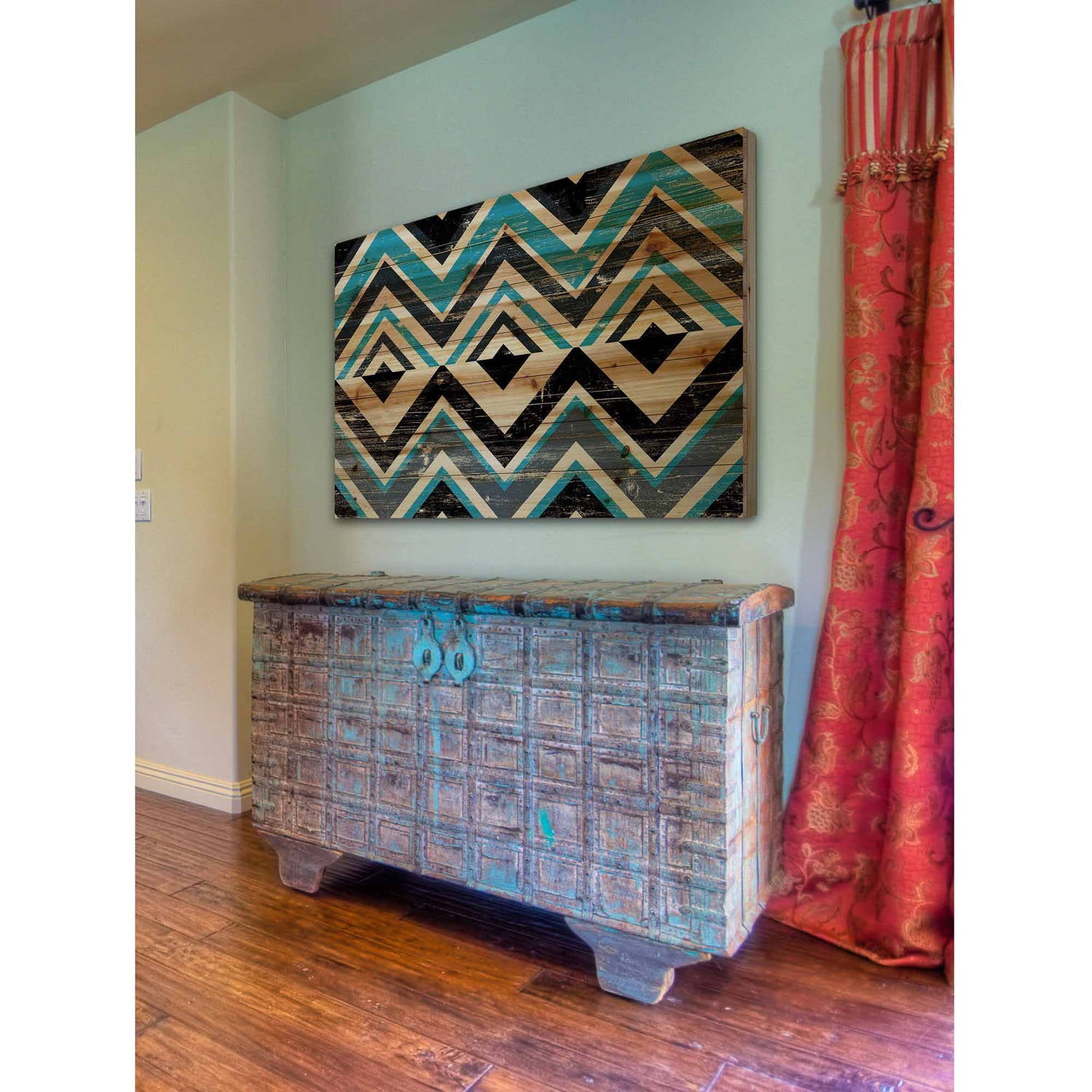 Marmont Hill - "Square Dimensions" Painting Print on Natural Pine Wood