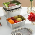 thumbnail image 3 of Contenedor de Almacenamiento de Alimentos de Acero inoxidable, Caja A Prueba de Fugas para refrigerador, Fiambrera reutilizable Multiusos, 3 of 7