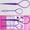Purple, variant on Hairpin Plastic Magic Topsy Tail Hair Braid Ponytail Styling Maker Clip Tool 2p