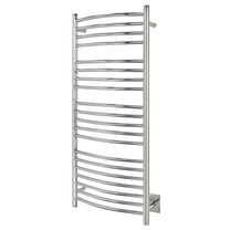 Heated Towel Rack, 20-Bar Wall Mounted Towel Warmer Polished Stainless Steel for Luxury Spa-Like Comfort in Your Bathroom, Electric Hardwired 190 W (WarmlyYours Bellagio)