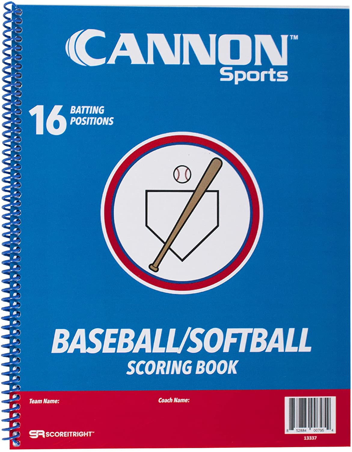 Cannon Sports 16Position Baseball and Softball Scorebook