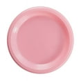 thumbnail image 5 of Exquisite Pink 7" Heavy Duty 350 GSM Disposable Plastic Party Plates - 50 Count, 5 of 8