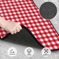 thumbnail image 3 of Lsque Red Checkboard Print 4-Piece Floor Mats, Heavy-Duty Rubber Liners, Anti-Slip Design, All-Season Automotive Protection, Vehicles, Cars, Trucks, and SUVs, 3 of 7