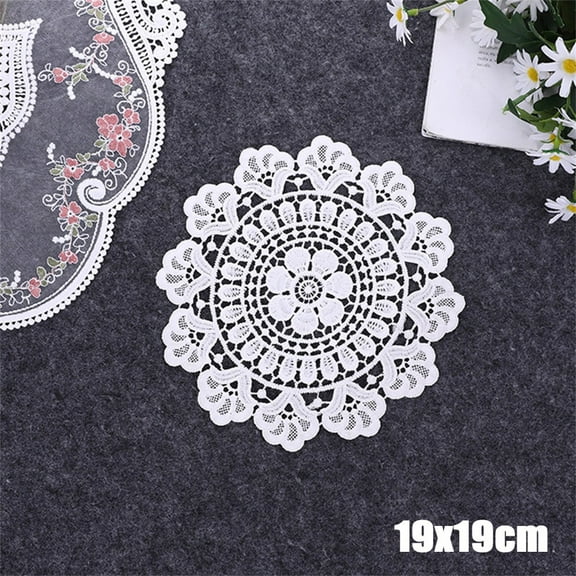 Delicate Crochet Lace Placemat Vintage Style Doilies For Dining Table Multi Purpose Coasters For Cups And More