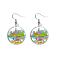 thumbnail image 1 of Germany Munchen Landmark Architecture Ear Dangle Silver Drop Earring Jewelry Woman, 1 of 3