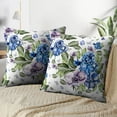 thumbnail image 4 of LALILO Throw Pillow Covers Beautiful Colorful Watercolor With Flowers Cushion Cover 18" x 18", 2 Pack, 4 of 6