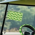 thumbnail image 3 of XYZCANDO Clover 4pcs Golf Cart Seat Covers Golf Cart Steering Wheel Covers Golf Cart Flags St. Patrick's Day Golf Cart Decor Golf Cart Seat Towel Steering Wheel Protector Decoration Banner Green, 3 of 7