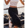 thumbnail image 4 of LMLYSoH Women's Long Floral Skirts Fashionable High Waisted Bodycon Going Out Fish Tail Mesh Skirt, 4 of 9