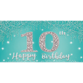 thumbnail image 1 of 10th Birthday Banner Backdrop Decorations for Girls 10 Year Old Birthday Party Poster Rose Gold Ten Birthday Photo Sign Props, 1 of 4