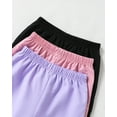 thumbnail image 5 of Toddler Girls Clothes Girls Pants Kids 3-Pack Joggers Toddler Cargo Casual Elastic Waist Pants for Girls 4T 5T Size 6 7 8 Black Pink Purple, 5 of 8