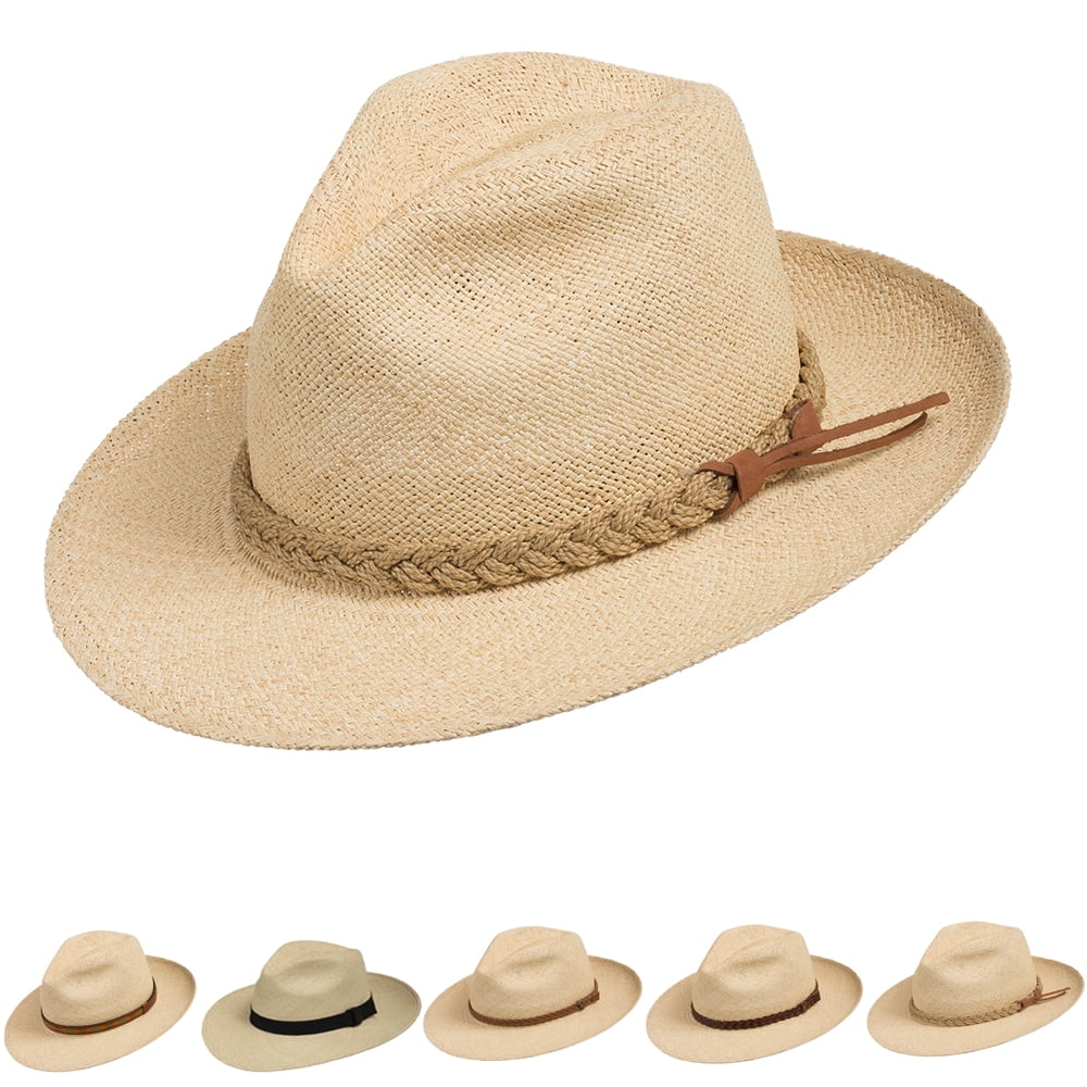 FEDORA PACKABLE FOLDABLE Panama Straw Hat CLASSIC - Walmart.com