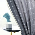 thumbnail image 2 of YoKii Rideaux de Cuisine Boho 36 Pouces de Longueur, Panneau de Fenêtre Court en Coton Lin Style Ferme Moderne Rideaux Café à Pompons Semi-Transparents Petit Rideau Décor (Niveaux - 24 x 36, Gris Foncé), 2 of 7