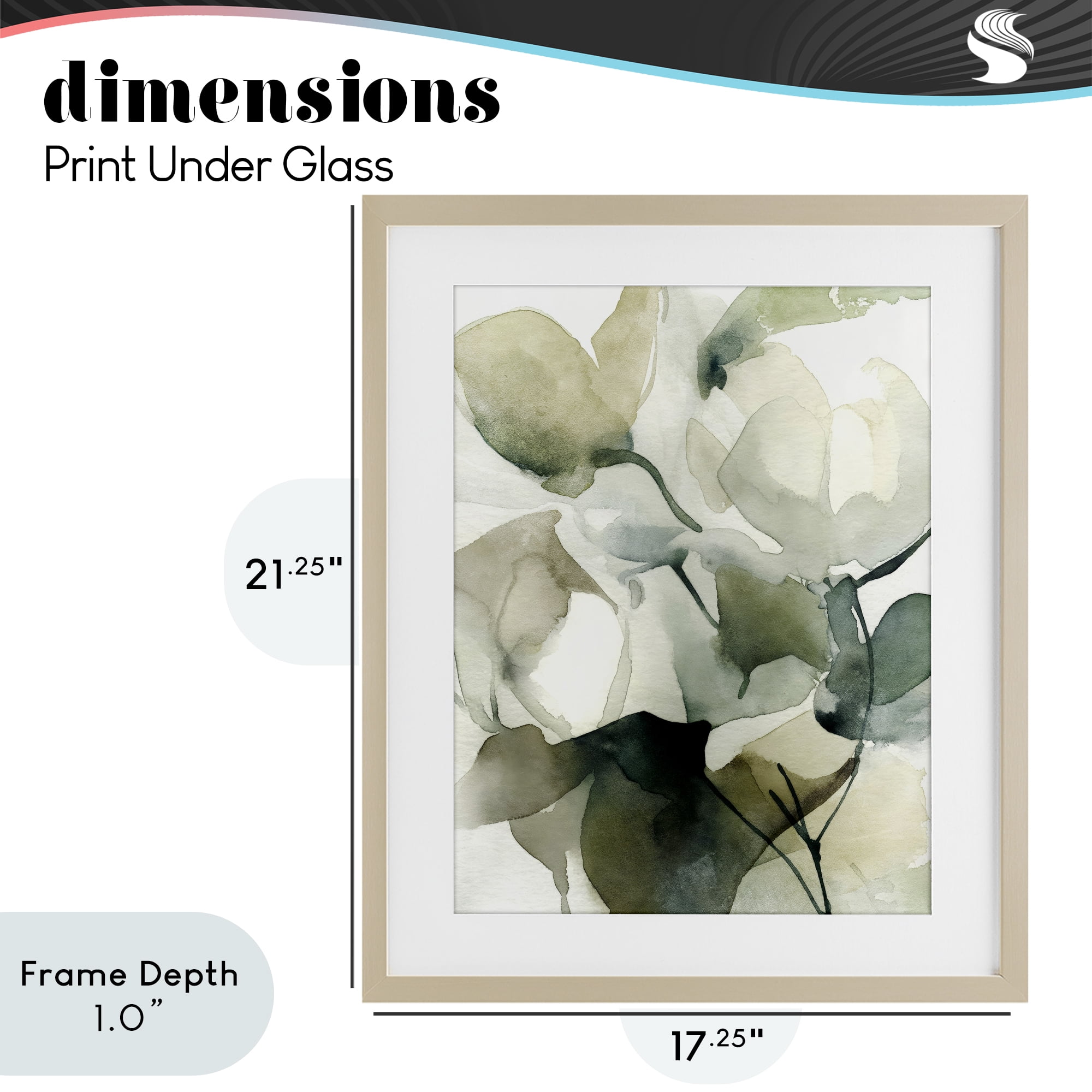 Stupell Industries Flowing Floral Branches Birch Framed Print Under Glass, design by Svetlana Aleynikova