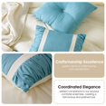 thumbnail image 4 of Nanshing  Regala 7 Piece Minimalist Pinch Pleat Comforter Set Beige Blue Queen Modern & Contemporary, Traditional, 4 of 5