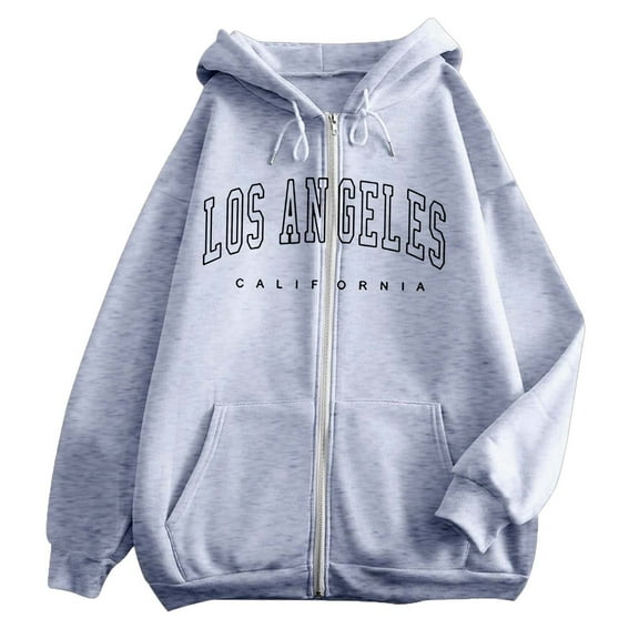 Women's Hoodies Sweatshirts Long Sleeve Hoodie Zip Up Hoodie Oversized Hoodies for Women Light Gray Hoodie Y2k Cute Winter Outfits for women Clothes
