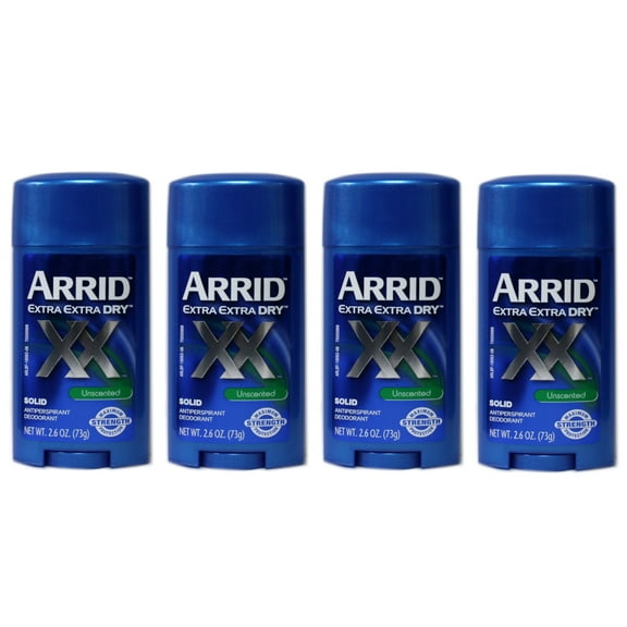 ARRID XX Anti-Perspirant Deodorant Solid Unscented 2.6 oz (Pack of 4)