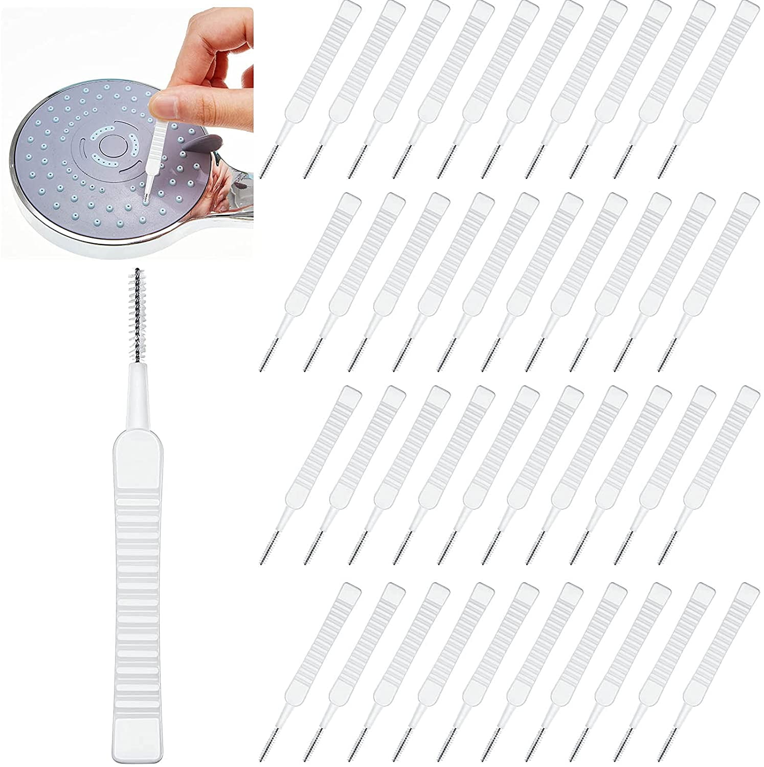 100 Pieces Shower Head Cleaning Brush Shower Head Cleaner Tool Anti Clogging Shower Nozzle