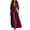 Wine, variant on Guieoi Womens Dresses Fall Plus Size V-Neck Loose Casual Short-Sleeve Button-Down Dress Blue S