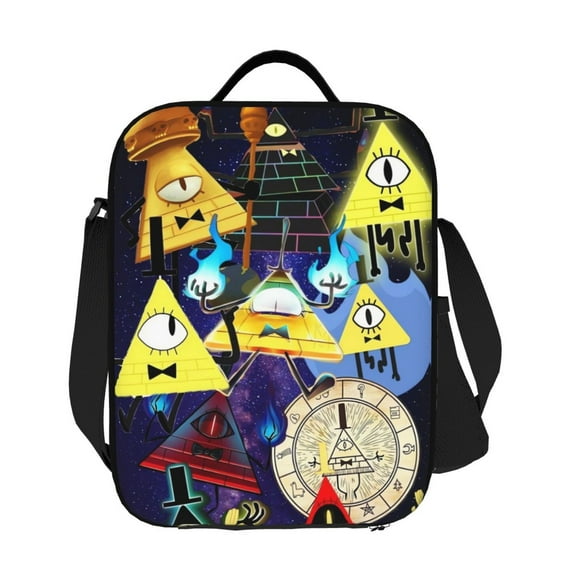 Gravity Falls Bill Cipher Lunch Box Portable Lunch Bag Woman Man Teen Work Office With Lunch Storage Bag Reusable