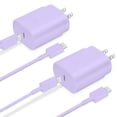 thumbnail image 1 of Cargador GUUSMART 25W PD Tipo C de carga rápida, 2 unidades, con cable de 1,8 m, 1 of 7