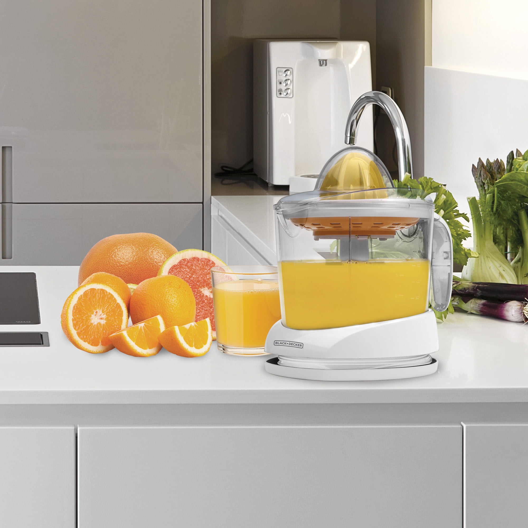 Black & Decker Home Citrus Orange Juicer Kitchen Appliance White CJ600W