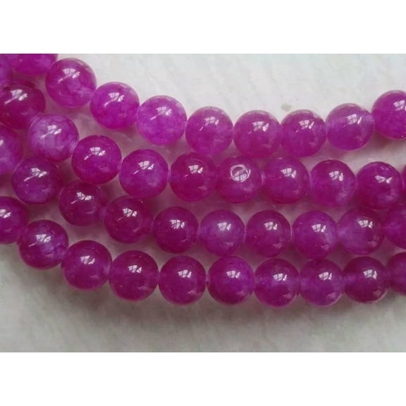 GKNET 8mm dark pink Kunzite Round Gemstones Loose Beads 15''##HL100