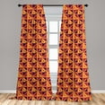 thumbnail image 5 of Ambesonne Geometric Curtains, Warm Toned Triangles, Pair of 28"x84", Multicolor, 5 of 5