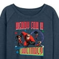 thumbnail image 3 of Disney The Incredibles - Holiday - Ready For A Super Christmas - Women's Lightweight French Terry Long Sleeve Shirt, 3 of 5