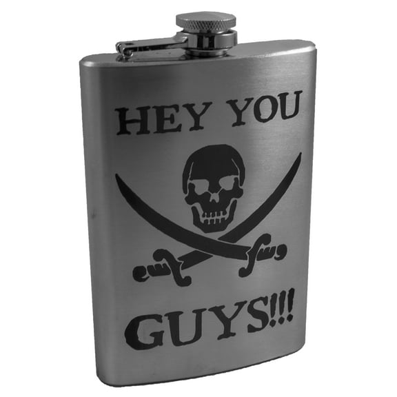 8oz Hey You Guys! - Flask Laser Engraved