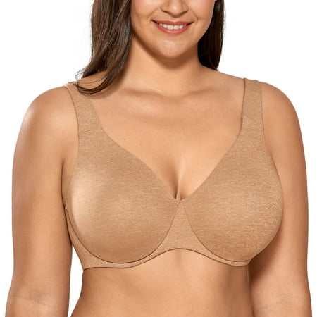 

DELIMIRA Women s Plus Size Bras Minimizer Seamless Underwire Unlined Cup