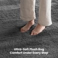thumbnail image 3 of Sleep Zone Ultra-Soft Plush Area Rug 2×3 Feet, Dark Grey Non-Slip Fuzzy Rug for Entryway/Bedroom, 3 of 9