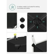 DIY 16 Cube Storage Organizer Shelf Closet Cubbie Storage Bookcase for Bedrrom Living Room Black