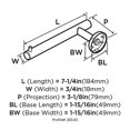 thumbnail image 5 of Arrondi Single Post Tissue Roll Holder in Matte Black, 5 of 5