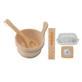 thumbnail image 3 of Steam Room Wooden Bucket Set,  Wood Bucket Hourglass Set Leakage Proof 4L  For, 3 of 8